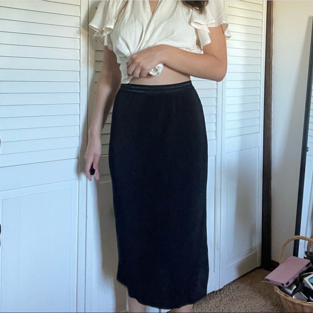 Black knee length skirt